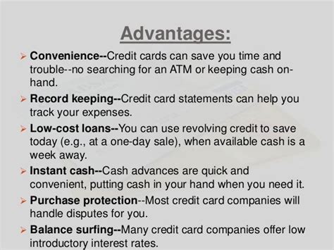 Credit Cards Advantages And Disadvantages