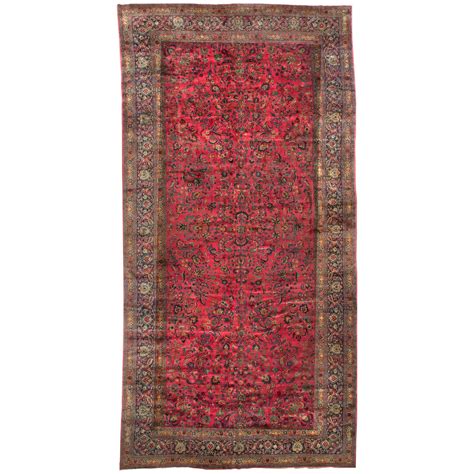 Antique Persian Caramel Mahal Runner Gallery Carpet Circa X