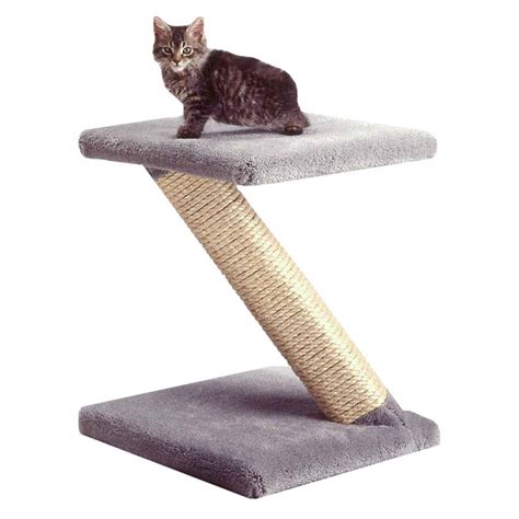 Zet Cat Scratcher Wooden Cat Scratching Post With Sisal Rope
