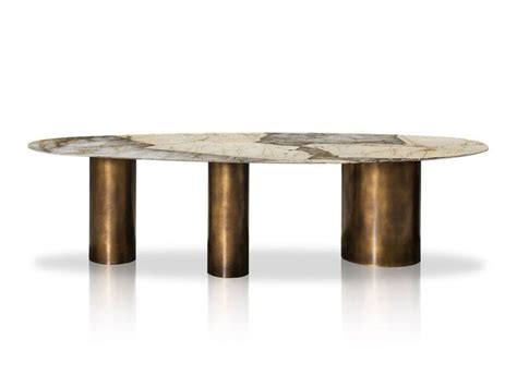 Baxter Lagos Table Patagonia Marble Selectedantique Brass In 2023