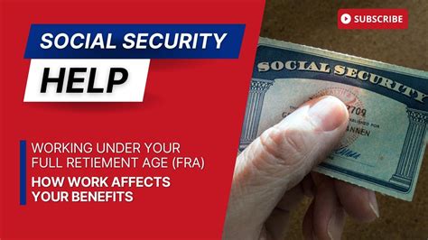 Working Under Your Full Retirement Age Fra Social Security Benefits
