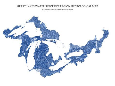 Great Lakes Watershed Map Us River Maps