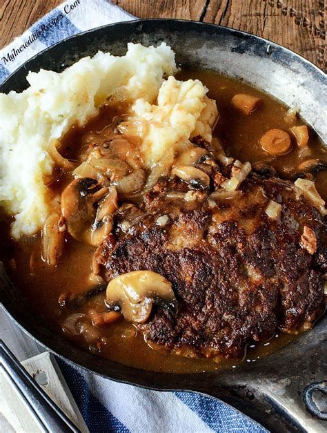 Old Fashioned Hamburger Steaks With Mushroom Onion Gravy Recipes