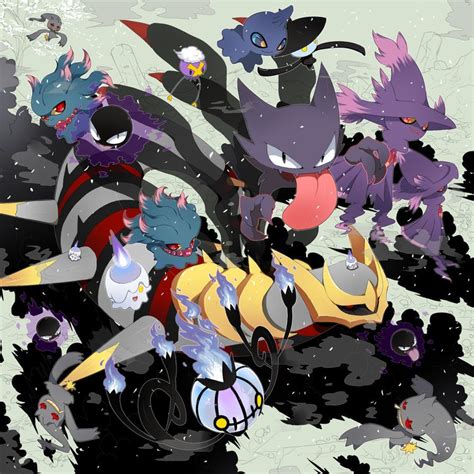 Gastly Haunter Misdreavus Mismagius Shuppet Banette Drifloon