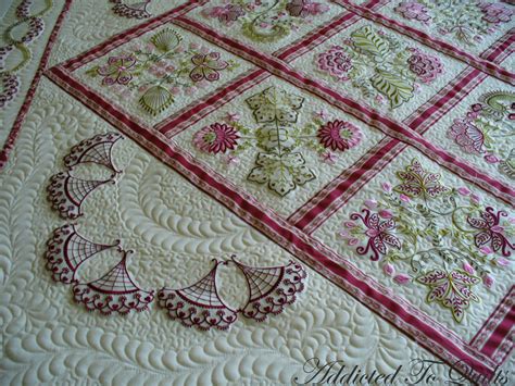 Machine embroidery cross stitch set of 8 designs. Addicted To Quilts: More Embroidery from Janet Sansom