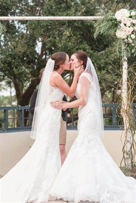 Pale Pink Florida Golf Club Wedding Equally Wed Lgbtq Weddings Lesbian Bride Lesbian