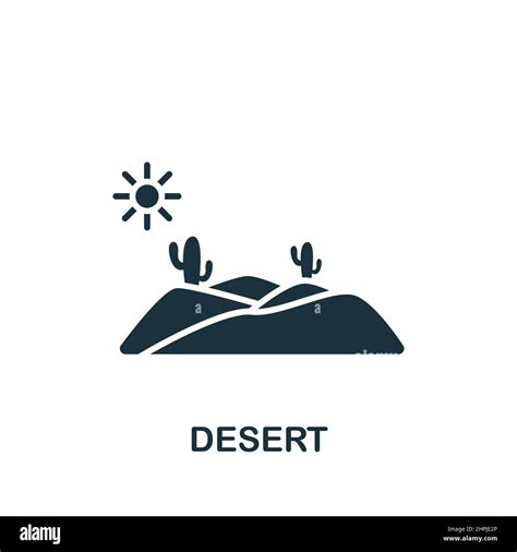 Desert Icon Monochrome Simple Icon For Templates Web Design And