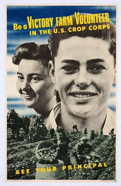 Two Men And A Little Farm Vintage Poster Sunday Victory Farm Volunteer