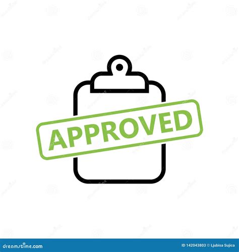 Approved Icon Or Sign Stock Vector Illustration Of Confirm 142043803