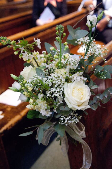 Pew Ends | Church wedding flowers, Wedding ceremony flowers, Church