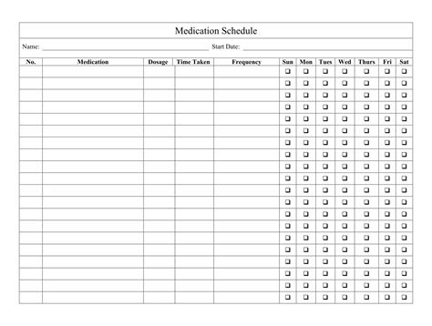 View Printable Daily Medication Schedule Template Pictures Printables