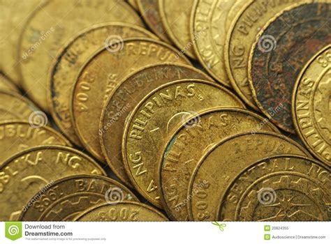25 Centavo Philippine Coins Royalty Free Stock Photo