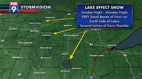 Record Cold Possible Monday With Some Unusual Lake Effect Snow