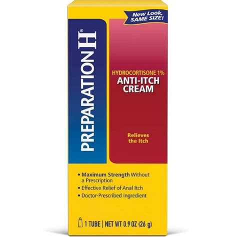 Preparation H Treat Anti Itch Cream Hydrocortisone 1 Max Strength 0