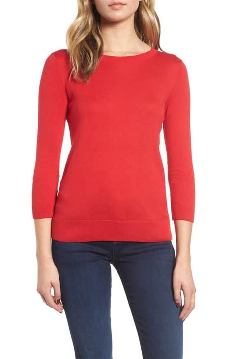 1901 Back Button Crewneck Sweater Nordstrom Sweaters Women Fashion