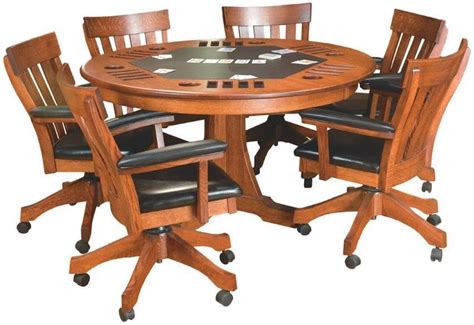 We print our own poker table layouts and poker table felt. Signature Mission Game Table from DutchCrafters Amish ...