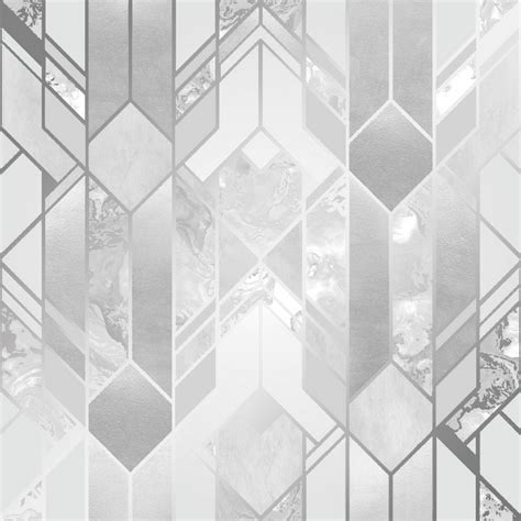 Liquid Marble Geometric Wallpaper Silver Wallpaper From
