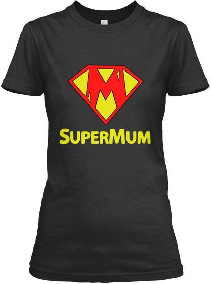 Super Mum Mothers Day T Shirts Black T Shirt Nữ Front Mothers Day T