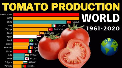 World Tomato Production By Country 1961 2020 The Largest Tomato