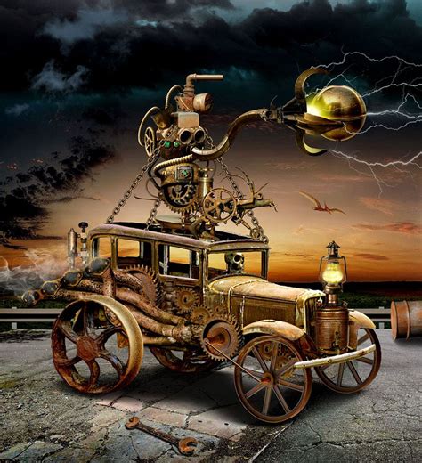 Vintage Car By Funkwood On Deviantart Steampunk Steampunk Design