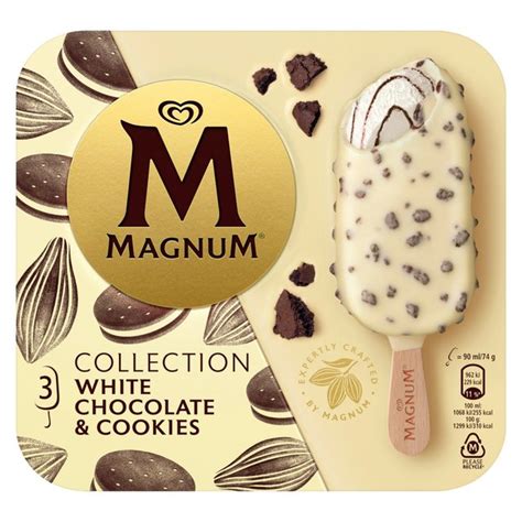 Magnum White Chocolate And Cookies Ice Cream 3 X 90ml From Ocado