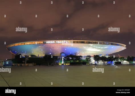 Mercedes Benz Arena And China Pavilion At Expo Centre In Shanghai China