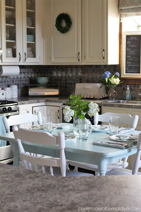 Our extendable dining set collection includes a range of modern dining tables, paired with stylish dining chairs in artificial leather and fabric finishes. How to Paint a Laminate Kitchen Table | Confessions of a ...