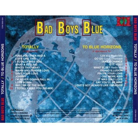 Totally To Blue Horizons By Bad Boys Blue Cd With Forvater Ref