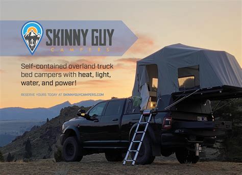Self-Contained Overland Truck Bed Campers | Skinny Guy Campers