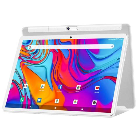 White Tablet 10 Inch Android 10 Tablet Octa Core Processor With 32gb