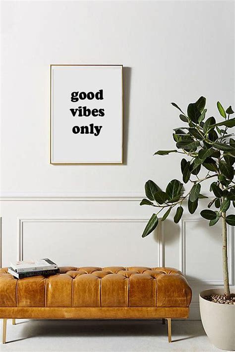 Printable Wall Art Print Good Vibes Only Wall Decor Quote Wall Decor