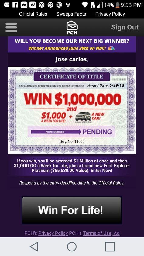 They can let you know if it is better to forgo a lump sum payout in favor of instalment when you win a prize ask a reputable accountant for advice on what is best for you. publishers clearing house i jose | Publisher clearing ...