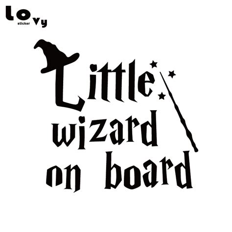 Harry Potter Vinyl Car Sticker Funny Little Wizard On Board warning