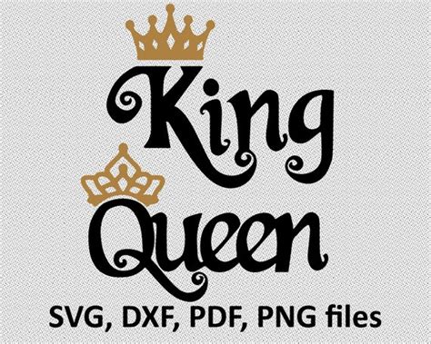 King And Queen Svg King Svg Queen Svg Husband And Wife Etsy España
