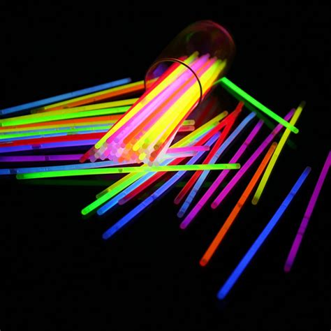 100pcs Party Glow Sticks Mix Color Light Sticks Fluorescent Necklace
