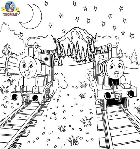 Kids riding on thomas the train coloring page. Thomas coloring book pages for kids printable picture ...