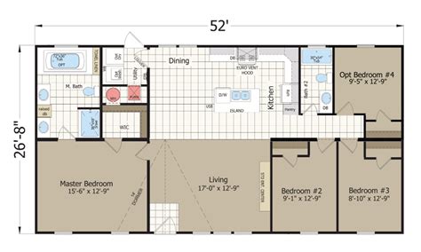 4 Bedroom Double Wide Mobile Home Floor Plans Resnooze Com