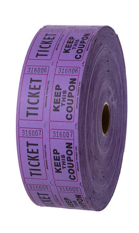 Double Roll Raffle Ticket Purple 1000roll