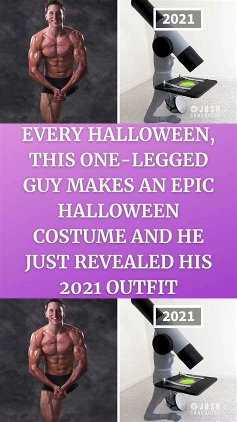 every halloween this one legged guy makes an epic halloween costume and he just revealed his
