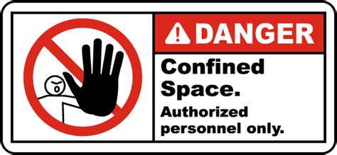 Danger Confined Space Label J6749