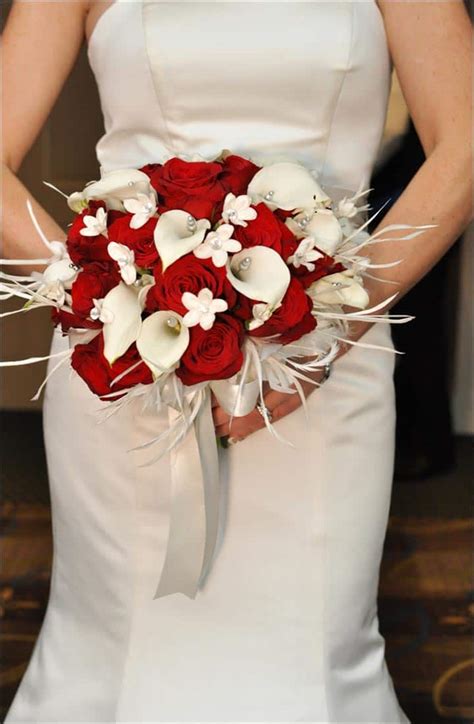 Red Rose Wedding Bouquets Ravishing Reds To Choose From