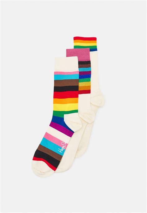 Happy Socks Pride T Set 3 Pack Unisex Calcetines White