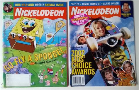 Lot Of 10 Nickelodeon Magazines2002 Kids Choice Awardsspongebobspy