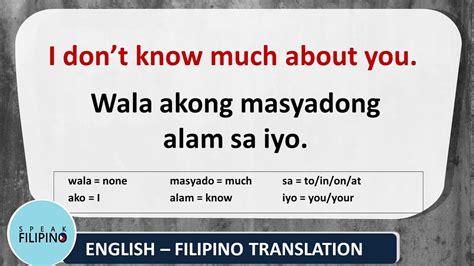 COMMONLY USED FILIPINO PHRASES 24 English Tagalog YouTube