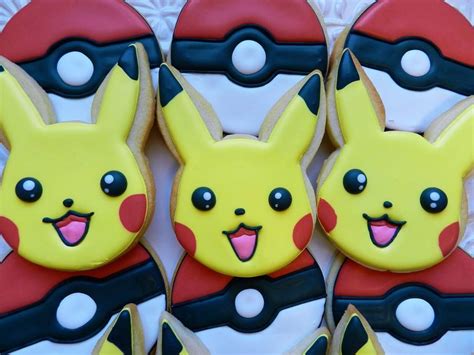 The Cutest Pikachu And Pokeball Cookies By Anne Of Flour Box Bakery