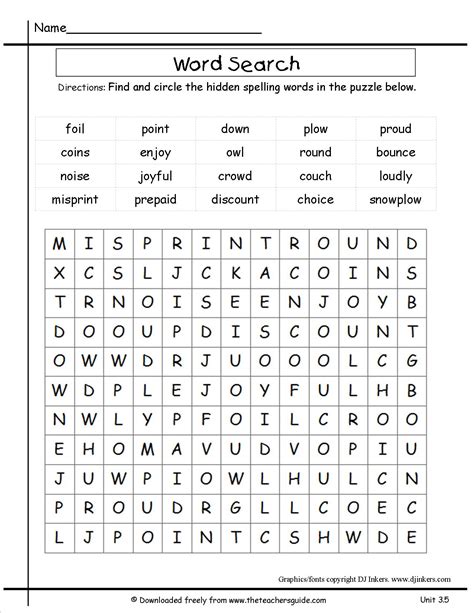 3rd Grade Vocabulary Worksheets
