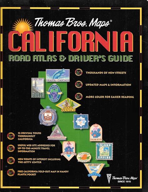 California Road Atlas And Drivers Guide Thomas Bros Maps 1998 Newer