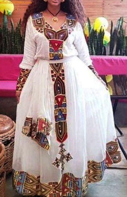 Handwoven Traditional Dress Ethiopian Traditional Dresseritrean Dresshabesha Kemiszuria