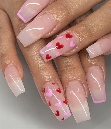 24 Hot Acrylic Pink Coffin Nails Design For Valentine S Nails Latest