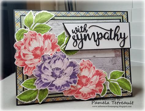 What are some things to say in a sympathy card. airbornewife's stamping spot: Day 9. Layering Inks ~ TDLLC "WITH SYMPATHY" card using Altenew ...